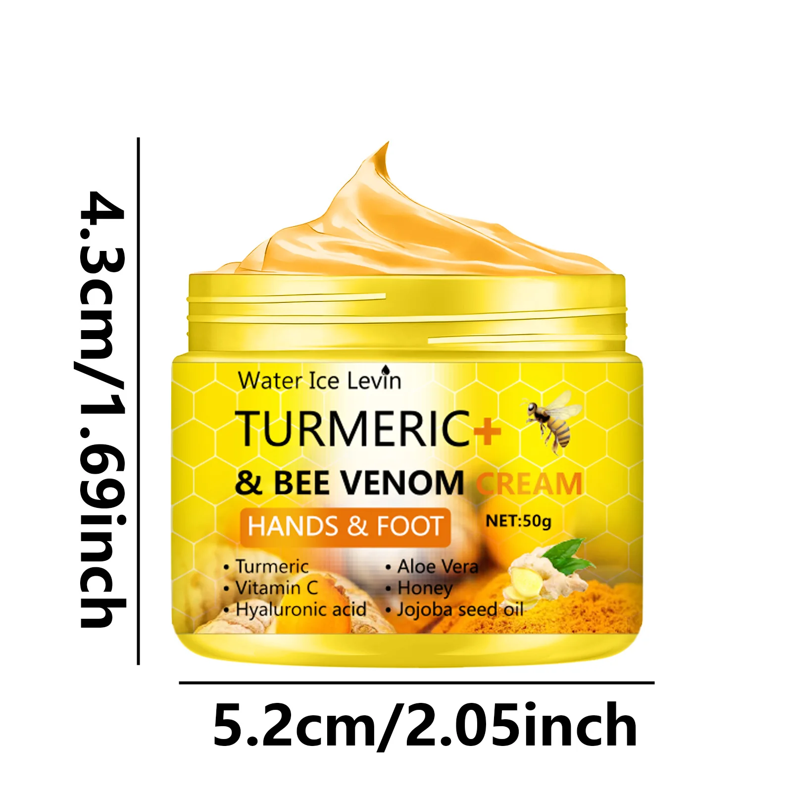 Turmeric Bee Venom Anti-Drying Crack Foot Cream Hand Cracked Repair Skin Removal Care Cream Dead Feet Hand Skin 50g - Image 8