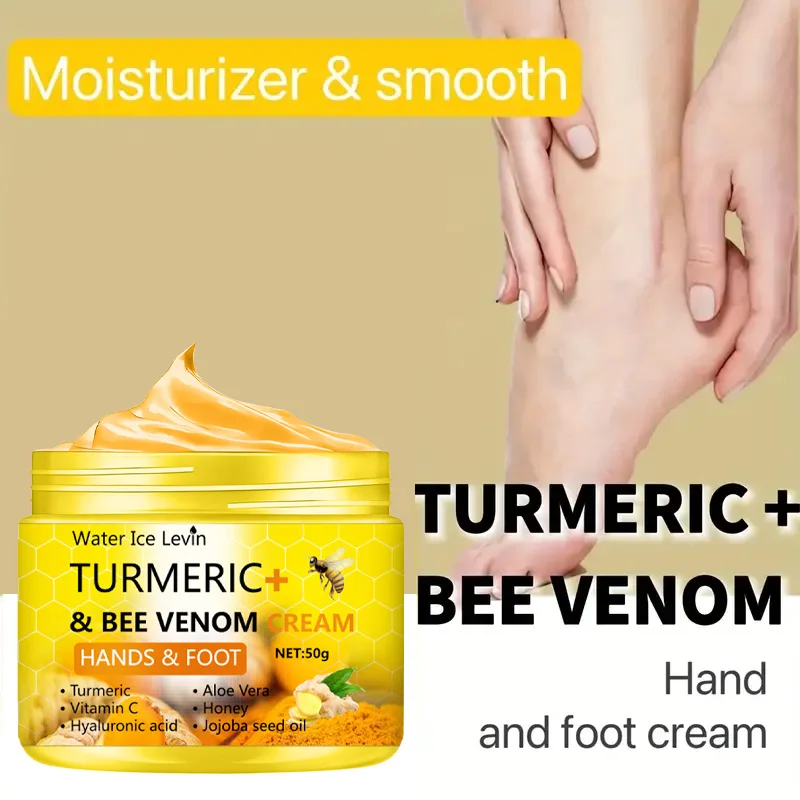 Turmeric Bee Venom Anti-Drying Crack Foot Cream Hand Cracked Repair Skin Removal Care Cream Dead Feet Hand Skin 50g - Image 5