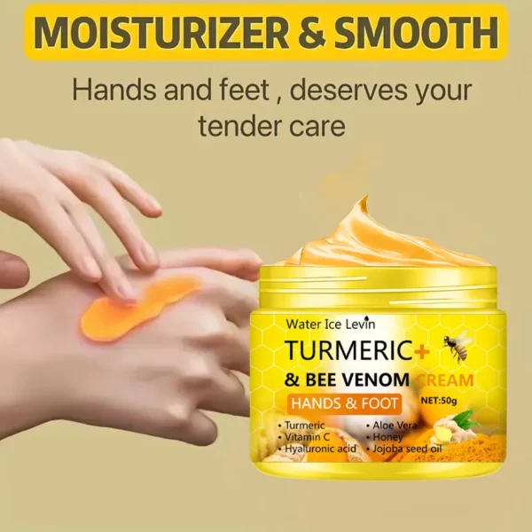 Turmeric Bee Venom Anti-Drying Crack Foot Cream Hand Cracked Repair Skin Removal Care Cream Dead Feet Hand Skin 50g - Image 4