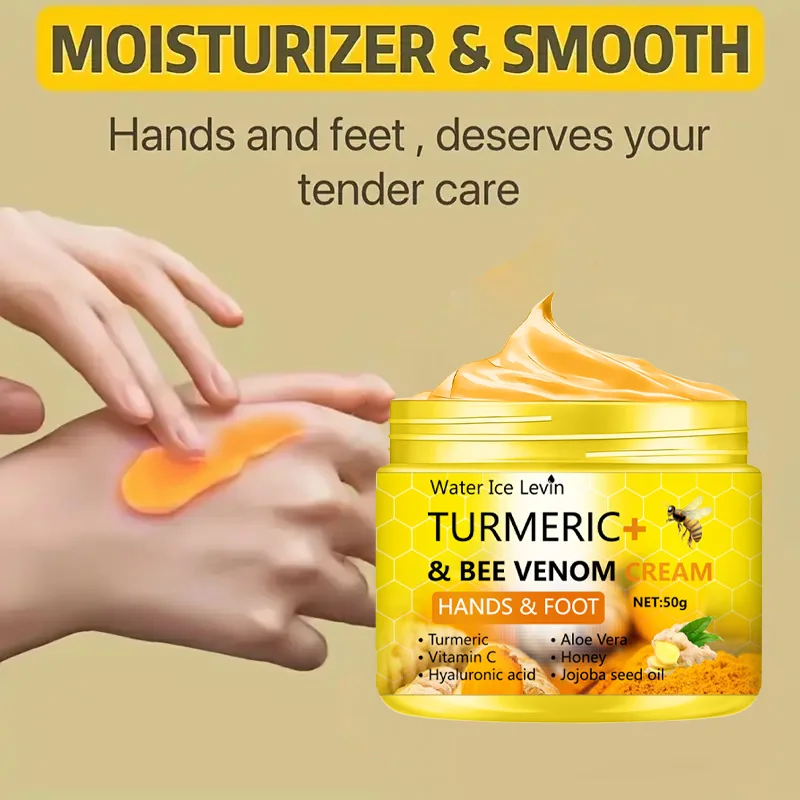 Turmeric Bee Venom Anti-Drying Crack Foot Cream Hand Cracked Repair Skin Removal Care Cream Dead Feet Hand Skin 50g - Image 4